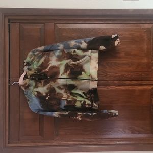 Upcycled- Reverse Dyed zip up hoodie